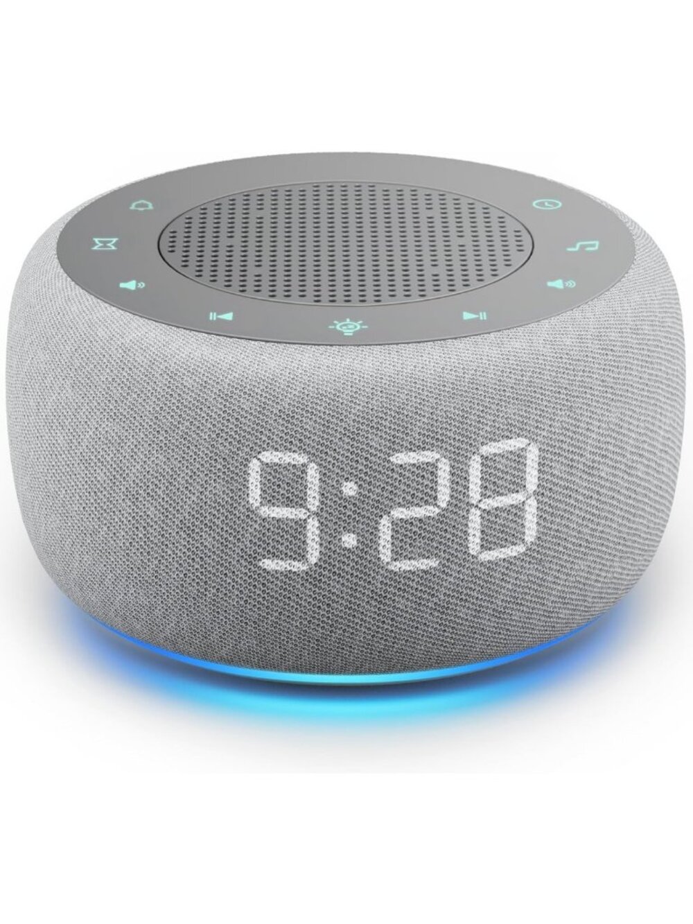 2-in-1 White Noise Alarm Clock & Sound Machine for Sleep, Gentle Wake-Up Light